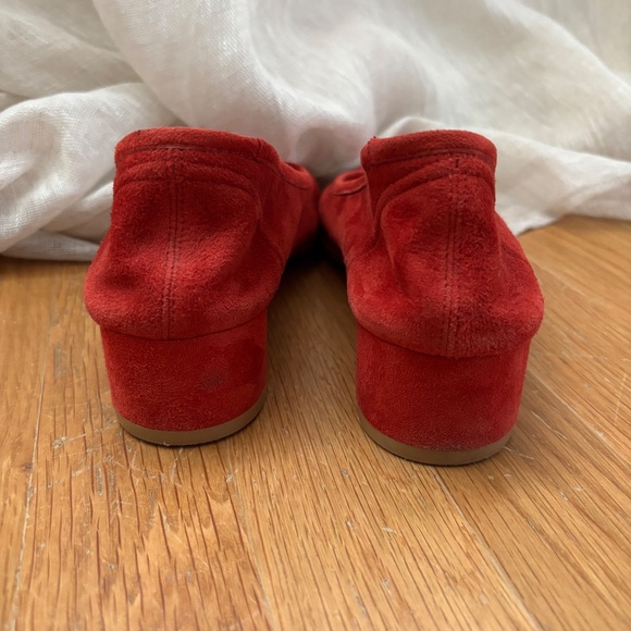 Maryam Nassir Zadeh Red Suede Roberta heels size 7 Mnz - Picture 5 of 8